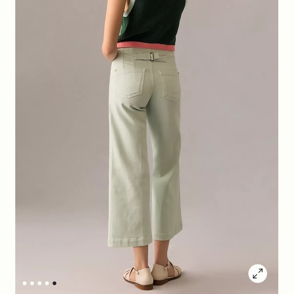 The Kit Cropped High-Rise Wide-Leg Trouser Jeans by Pilcro Anthropologie Size 24 - Picture 2 of 11